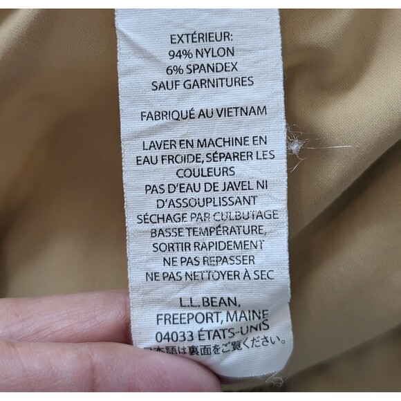 LL Bean Zip Off Pants Size L Beige Nylon Cargo Convertible Hiking Gorpcore - Picture 4 of 13